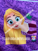 Cargar imagen en el visor de la galería, Microfibra Antifluidos Rígido Rapunzel fondo rosa cap (48 x 48cm centrado 20cm)