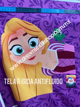 Cargar imagen en el visor de la galería, Microfibra Antifluidos Rígido Rapunzel fondo rosa cap (48 x 48cm centrado 20cm)