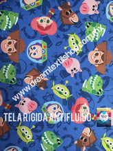 Cargar imagen en el visor de la galería, Microfibra Antifluidos Rígido Toy story fondo azul
