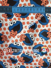 Cargar imagen en el visor de la galería, Microfibra Stretch Antifluidos Cookie Monster
