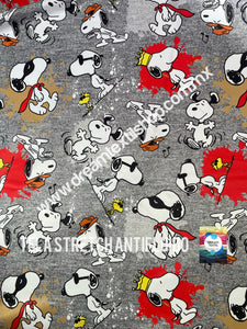 Microfibra Stretch Antifluidos Snoopy Blues