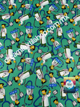 Cargar imagen en el visor de la galería, Microfibra Antifluidos Rigido Los Simpsons Dr Nick Riviera fondo verde
