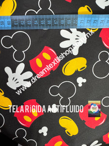 Microfibra Antifluidos Rígido Mickey guante fondo negro