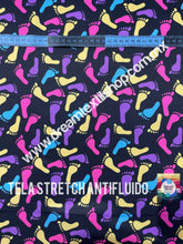 Cargar imagen en el visor de la galería, Microfibra Stretch Antifluidos Pies tie dye
