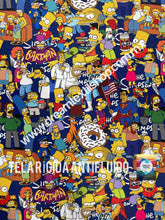 Cargar imagen en el visor de la galería, Microfibra Antifluidos Rígido Simpsons Collage
