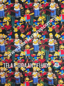 Microfibra Antifluidos Rígido simpsons fodo negro