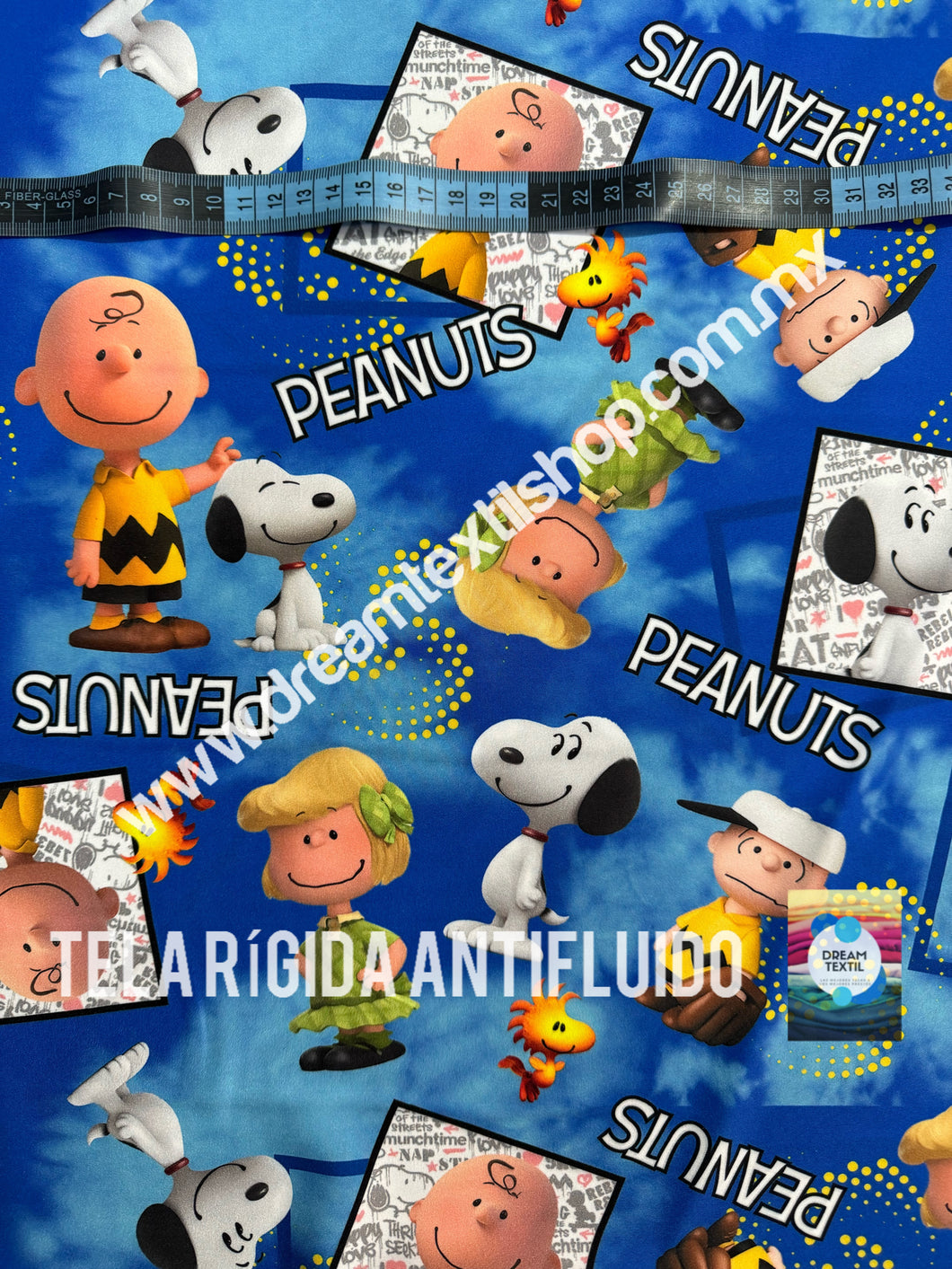 Microfibra Antifluidos Rígido Snoopy Fondo Azul