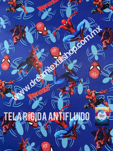 Microfibra Antifluidos Rígido Spiderman fondo azul