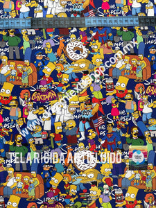 Microfibra Antifluidos Rígido Simpsons Collage