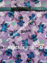 Cargar imagen en el visor de la galería, Microfibra Antifluidos Rígido Stitch Hey fondo lila
