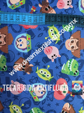 Cargar imagen en el visor de la galería, Microfibra Antifluidos Rígido Toy story fondo azul

