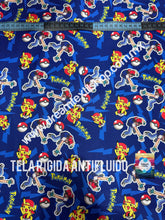 Cargar imagen en el visor de la galería, Microfibra Antifluidos Rígido Pokemon fondo rayos
