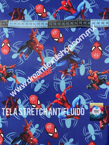 Microfibra Stretch Antifluidos Spiderman fondo azul