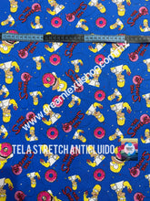 Cargar imagen en el visor de la galería, Microfibra Stretch Antifluidos Simpsons Homero Donas
