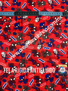 Microfibra Antifluidos Rígido Spidey y sus amigos rojo