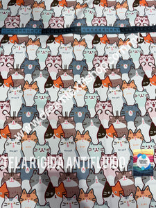 Microfibra Antifluidos Rígido Gatitos Caritas