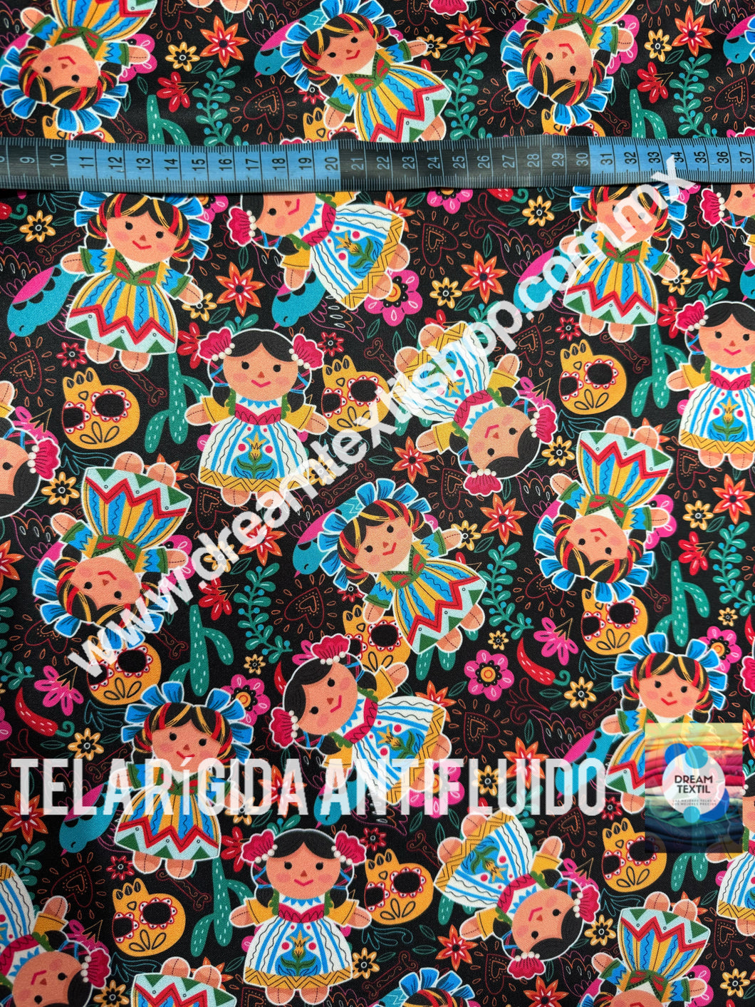 Microfibra Antifluidos Rígido Muñeca Lele calaverita