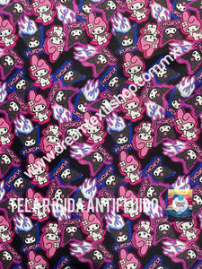 Microfibra Antifluidos Rígido Kuromi and my melody