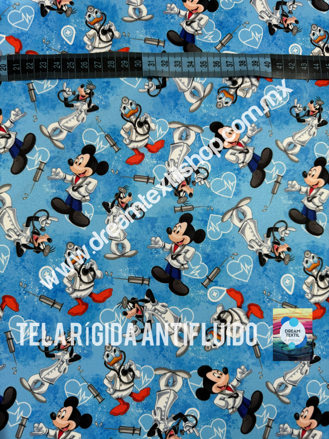 Microfibra Antifluidos Rígido Mickey y Goofy Doctor