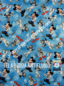 Microfibra Antifluidos Rígido Mickey y Goofy Doctor