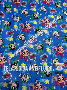 Microfibra Antifluidos Rígido Chicas Superpoderosas Azul estrella