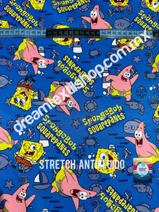 Microfibra Stretch Antifluidos Bob esponja fondo azul