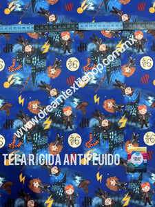 Microfibra Antifluidos Rígido Harry Potter Fondo Azul Marino