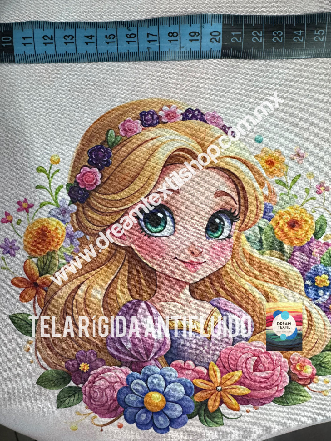 Microfibra Antifluidos Rígido Rapunzel cuadro 48 x 48cm centrado 20cm