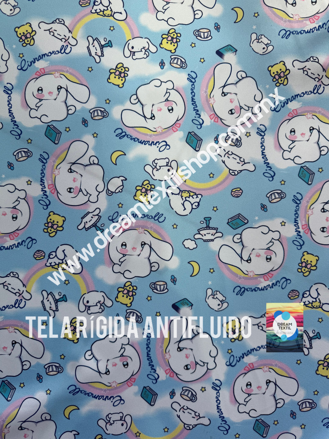 Microfibra Antifluidos Rígido Cinnamoroll arcoiris