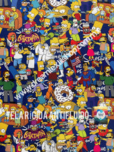 Cargar imagen en el visor de la galería, Microfibra Antifluidos Rígido Simpsons Collage
