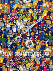 Microfibra Antifluidos Rígido Simpsons Collage