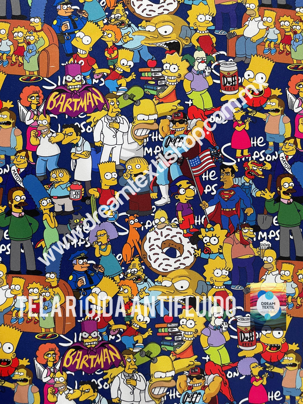 Microfibra Antifluidos Rígido Simpsons Collage