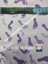 Cargar imagen en el visor de la galería, Microfibra Stretch Antifluidos Pies fondo lila
