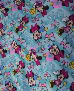 Chifon Estampado Minnie Fondo aqua