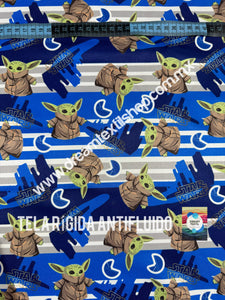 Microfibra Antifluidos Rígido Starwars Baby Yoda rayas