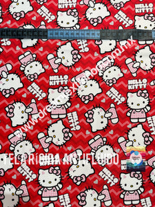 Microfibra Antifluidos Rígido Kitty Fondo rojo