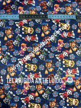 Cargar imagen en el visor de la galería, Microfibra Antifluidos Rígido Paw Patrol Lineas fondo azul

