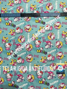 Microfibra Antifluidos Rígido Kitty Happy Aqua