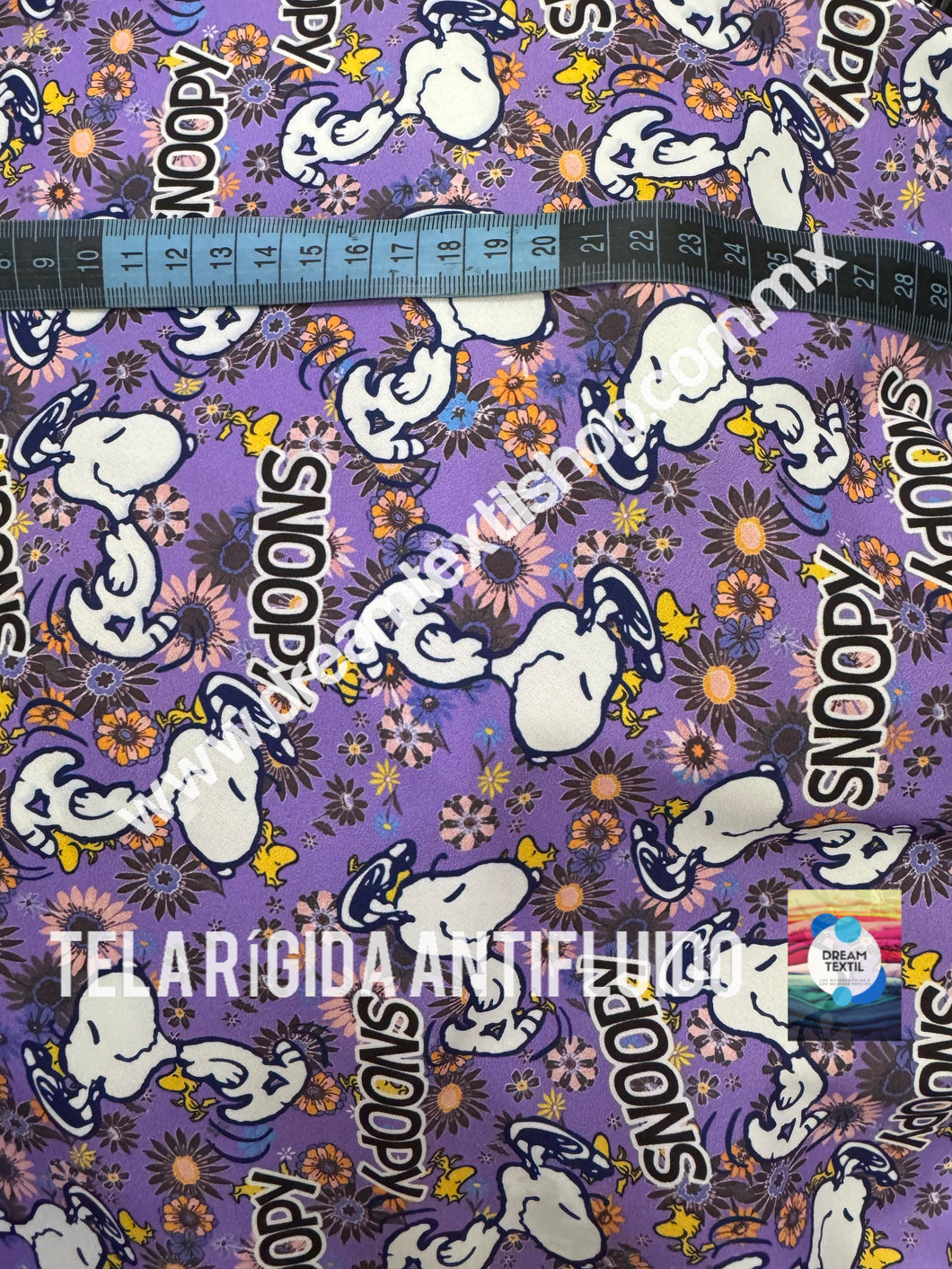 Microfibra Antifluidos Rígido Snoopy fondo lila