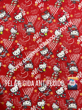 Cargar imagen en el visor de la galería, Microfibra Antifluidos Rígido Kitty Navideño
