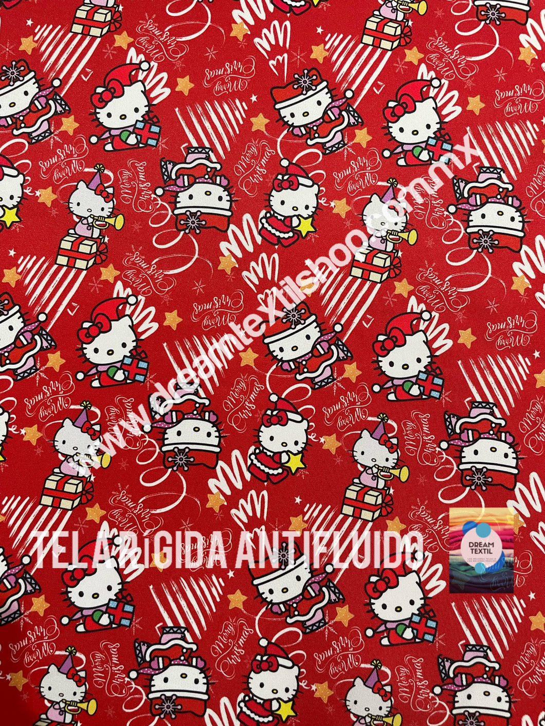 Microfibra Antifluidos Rígido Kitty Navideño