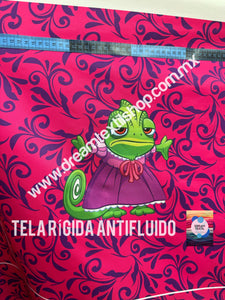 Microfibra Antifluidos Rígido Rapunzel Pascal fondo rosa cap (48 x 48cm centrado 20cm)