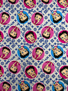 Chifon Estampado Betty Boop LV gris