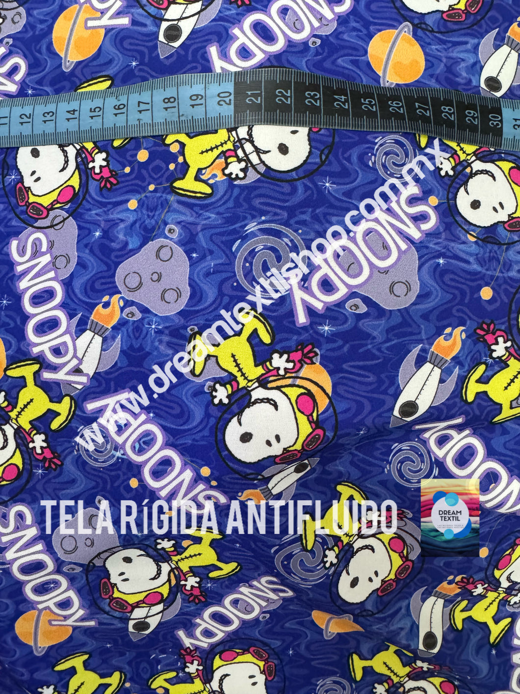 Microfibra Antifluidos Rígido Snoopy astronauta azul