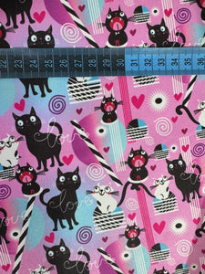 Microfibra Antifluidos Rígido Gatitos fondo rosa