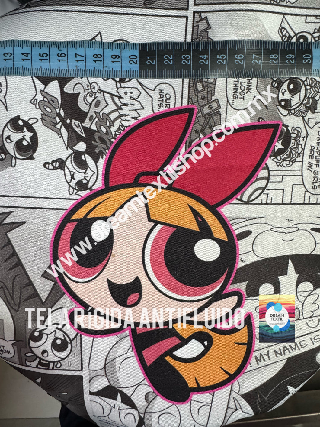 Microfibra Antifluidos Rígido Chicas Superpoderosas cap comic bombon (48 x 48cm centrado 20cm)