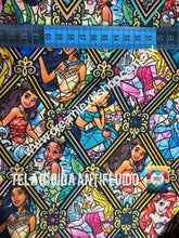 Cargar imagen en el visor de la galería, Microfibra Antifluidos Rígido Princesas Disney Vitrales
