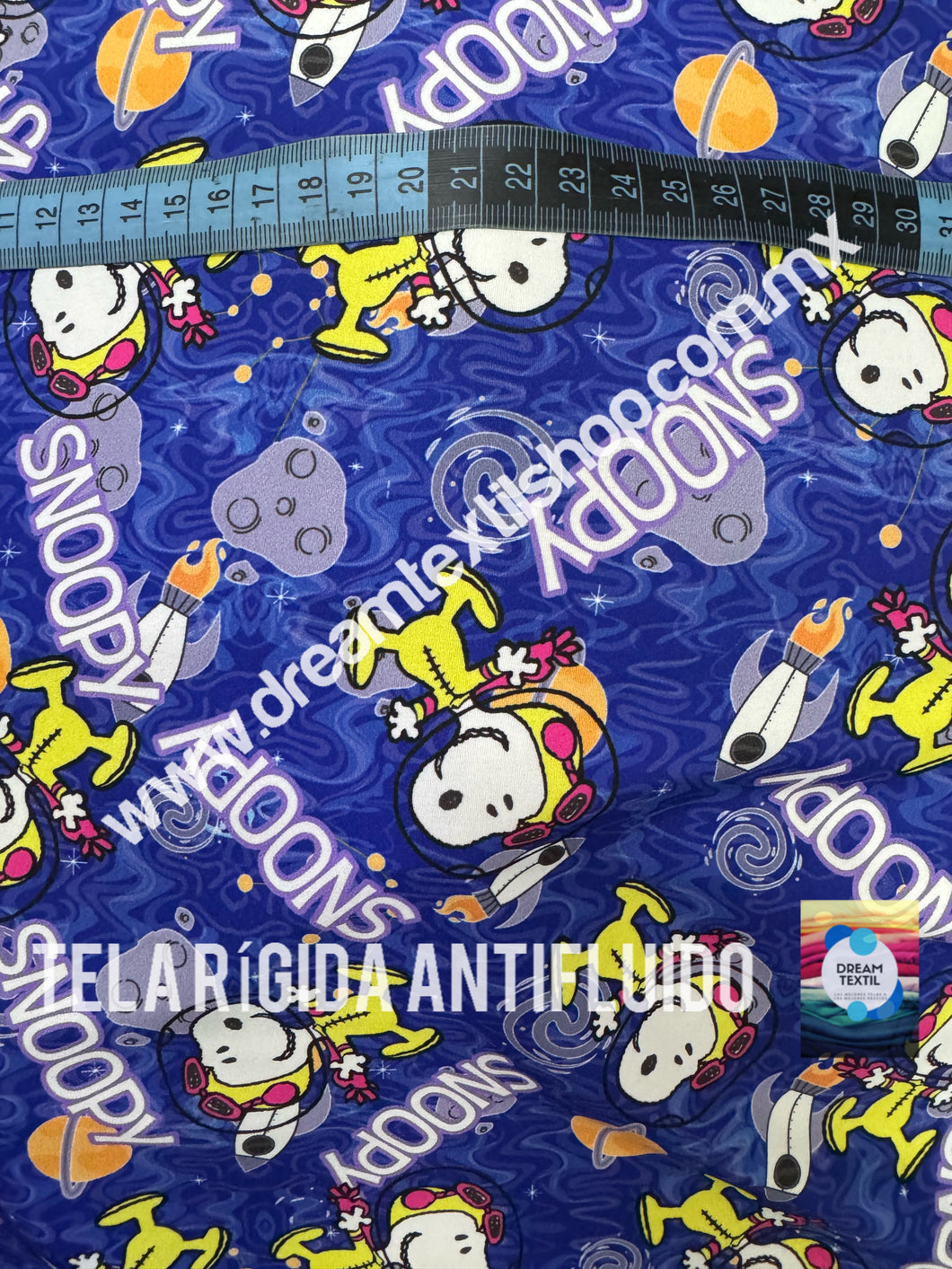 Microfibra Antifluidos Rígido Snoopy astronauta fondo azul