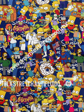 Cargar imagen en el visor de la galería, Microfibra Stretch Antifluidos Simpsons Collage
