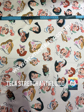 Cargar imagen en el visor de la galería, Microfibra Stretch Antifluidos Princesas Disney
